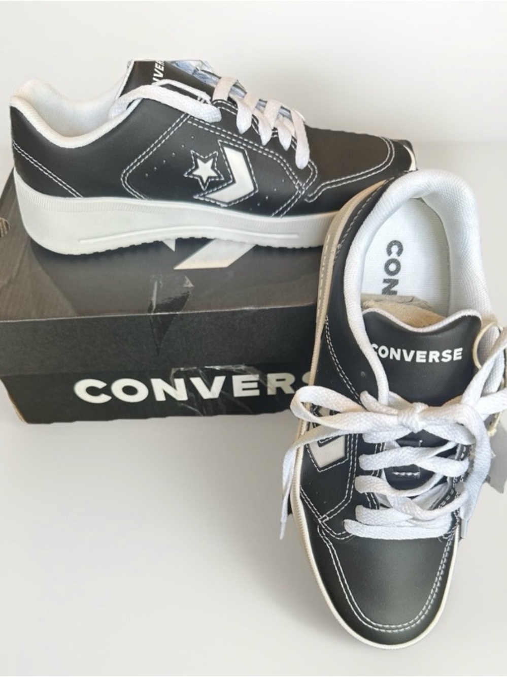 Converse Black and White Low-Top Athletic Sneakers